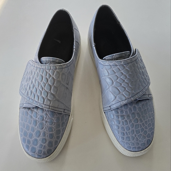👟 ZCD Montreal Baby Blue Crocodile Trainers - Picture 3 of 12